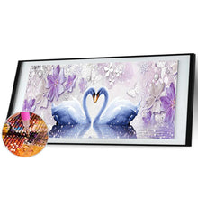 Charger l'image dans la galerie, Swan love - diamant rond complet - 80x30cm