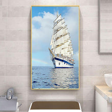 Charger l'image dans la galerie, Navire - diamant rond complet - 45x85cm