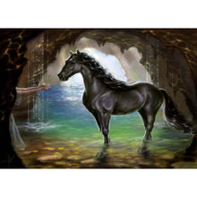 Charger l'image dans la galerie, Cheval - diamant rond complet - 40x30cm