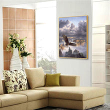 Charger l'image dans la galerie, Broderie ensemble aigle montant - diamant rond complet - 30x40cm