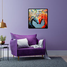 Charger l'image dans la galerie, Cheval de fantaisie - diamant rond complet - 40x40cm