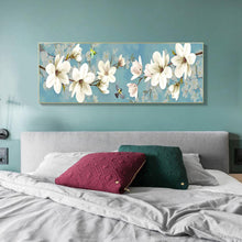 Charger l'image dans la galerie, 80x30cm fleur de prune blanche - diamant rond complet - 80x30cm