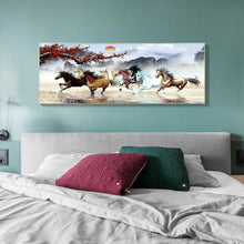 Charger l'image dans la galerie, 100x50cm neuf chevaux de course - diamant rond complet - 100x50cm
