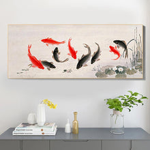 Charger l'image dans la galerie, Poisson - diamant rond complet - 100x50cm