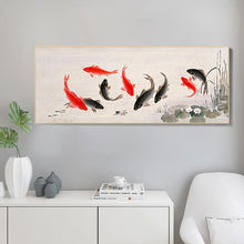 Charger l'image dans la galerie, Poisson - diamant rond complet - 100x50cm