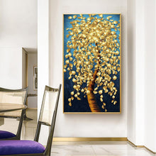 Charger l'image dans la galerie, Arbre d’or - diamant rond complet - 45x85cm