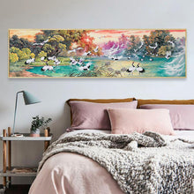 Charger l'image dans la galerie, Flocks de grue - diamant rond complet - 80x30cm