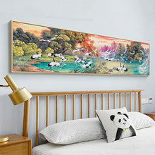 Charger l'image dans la galerie, Flocks de grue - diamant rond complet - 80x30cm