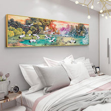 Charger l'image dans la galerie, Flocks de grue - diamant rond complet - 80x30cm