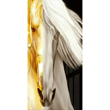 Charger l'image dans la galerie, Deux - ensemble de cheval de couleur - diamant rond complet - 45x85cm