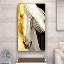 Charger l'image dans la galerie, Deux - ensemble de cheval de couleur - diamant rond complet - 45x85cm