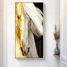 Charger l'image dans la galerie, Deux - ensemble de cheval de couleur - diamant rond complet - 45x85cm