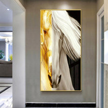 Charger l'image dans la galerie, Deux - ensemble de cheval de couleur - diamant rond complet - 45x85cm