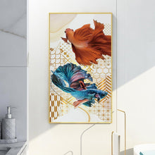 Charger l'image dans la galerie, Poisson - diamant rond complet - 50x100cm