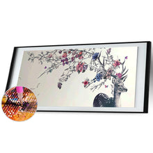Charger l'image dans la galerie, Bois de branche d’arbre de 80x30cm - diamant rond complet - 80x30cm