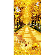 Charger l'image dans la galerie, 45x85cm cerf jaune blvd - diamant rond complet - 45x85cm