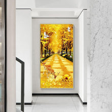 Charger l'image dans la galerie, 45x85cm cerf jaune blvd - diamant rond complet - 45x85cm