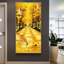 Charger l'image dans la galerie, 45x85cm cerf jaune blvd - diamant rond complet - 45x85cm
