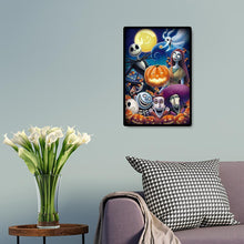 Charger l'image dans la galerie, Halloween animé - diamant rond complet - 30x40cm
