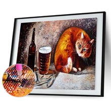 Charger l'image dans la galerie, Animal de chat - diamant rond complet - 40x30cm