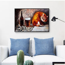 Charger l'image dans la galerie, Animal de chat - diamant rond complet - 40x30cm