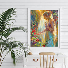 Charger l'image dans la galerie, Fille de mariage - diamant rond complet - 30x40cm