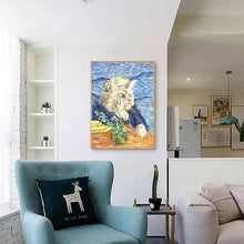 Charger l'image dans la galerie, Chat - diamant rond complet - 30x40cm