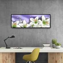 Charger l'image dans la galerie, Noël de fleur - diamant rond complet - 80x30cm