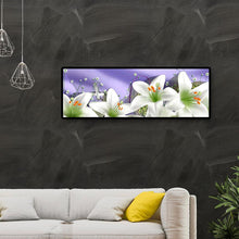 Charger l'image dans la galerie, Noël de fleur - diamant rond complet - 80x30cm