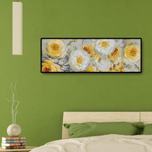 Charger l'image dans la galerie, 80x30cm hortensia jaune - diamant rond complet - 80x30cm