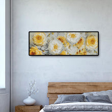 Charger l'image dans la galerie, 80x30cm hortensia jaune - diamant rond complet - 80x30cm