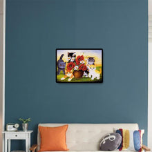 Charger l'image dans la galerie, Fleurs chat - diamant rond complet - 40x30cm