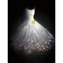 Charger l'image dans la galerie, Robe de mariée - diamant rond complet - 30x40cm