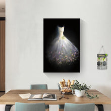 Charger l'image dans la galerie, Robe de mariée - diamant rond complet - 30x40cm