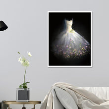 Charger l'image dans la galerie, Robe de mariée - diamant rond complet - 30x40cm
