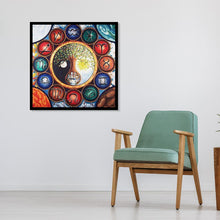 Charger l'image dans la galerie, Arbre abstrait - diamant rond complet - 40x40cm