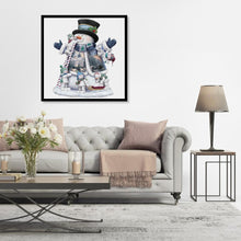 Charger l'image dans la galerie, Bonhomme de neige - diamant rond complet - 40x40cm