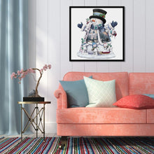 Charger l'image dans la galerie, Bonhomme de neige - diamant rond complet - 40x40cm
