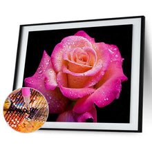 Charger l'image dans la galerie, Fleur - diamant rond complet - 40x30cm