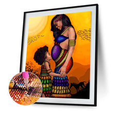 Charger l'image dans la galerie, Mère et fille - diamant rond complet - 30x40cm
