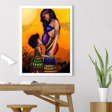 Charger l'image dans la galerie, Mère et fille - diamant rond complet - 30x40cm