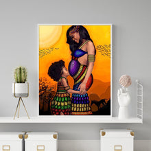 Charger l'image dans la galerie, Mère et fille - diamant rond complet - 30x40cm