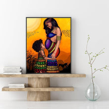 Charger l'image dans la galerie, Mère et fille - diamant rond complet - 30x40cm