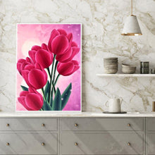 Charger l'image dans la galerie, Fleurs - diamant rond complet - 30x40cm