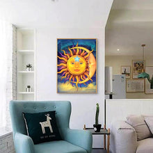 Charger l'image dans la galerie, Home moon sun - plein diamant rond - 30x40cm