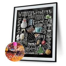 Charger l'image dans la galerie, Tableau noir - diamant rond complet - 30x40cm