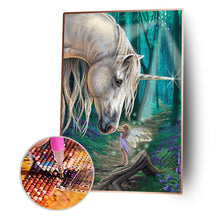 Charger l'image dans la galerie, Cheval et elfe - diamant rond complet - 30x40cm