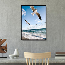 Charger l'image dans la galerie, Mouette volante - diamant rond complet - 30x40cm