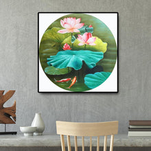 Charger l'image dans la galerie, Lotus - diamant rond complet - 40x40cm