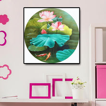 Charger l'image dans la galerie, Lotus - diamant rond complet - 40x40cm